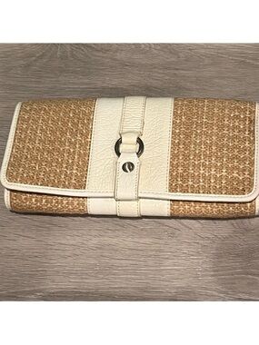 Cole Haan Patent Leather Woven Clutch